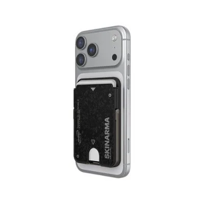 Skinarma magnetic cardholder with smart kick-stand vektor _ onyx